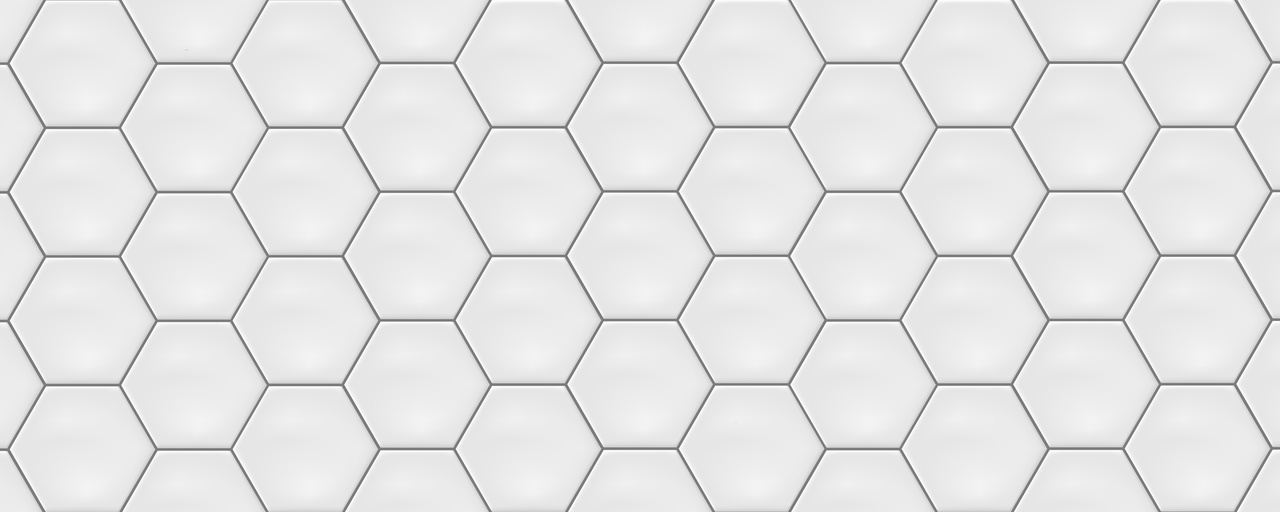 close up of hexagon ceramic tiles for shower